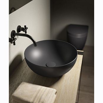 Раковина из сантехнического фаянса Hatria HAPPY HOUR A0Y1VF08 40х40 накладная цвет серый