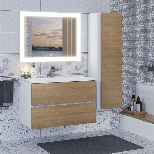 Тумба с раковиной Uperwood Barsa 293020534 80х50 цвет коричневый - фото 2