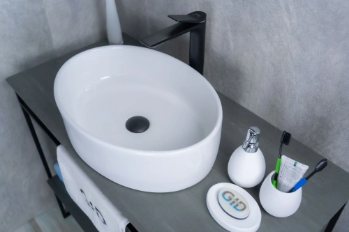 Раковина керамическая Gid Lago 51106 50х40 накладная цвет белый без отверстий под смеситель - фото 2