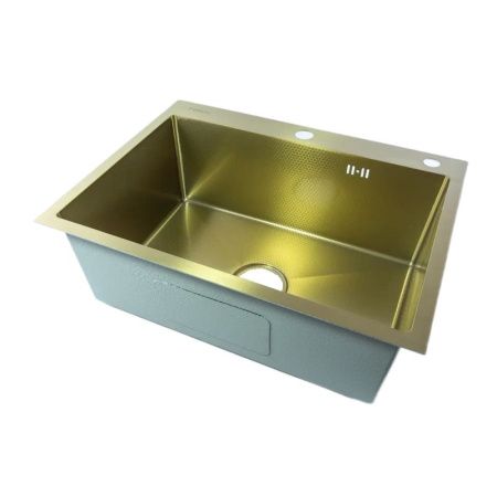 Кухонная мойка Fmark FSC7550C 75х50 цвет золото поверхность матовая