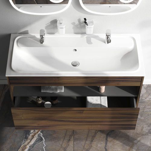 Тумба под раковину Am.Pm Func M8FFUX1201OF 120х50 подвесная цвет коричневый - фото 3