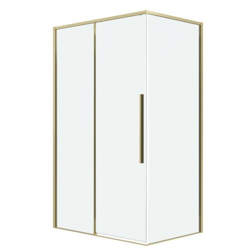 Душевая перегородка Grossman Galaxy 200.K33.01.80.32.00 80х195 стекло прозрачное профиль золото - фото 2