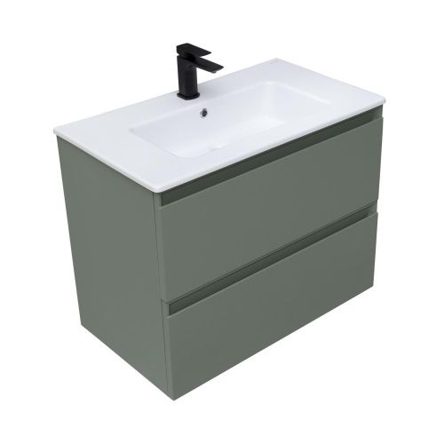 Раковина керамическая Allen Brau Fantasy 4.11012.20 80х50 полувстраиваемая цвет белый 1 отверстие под смеситель - фото 4