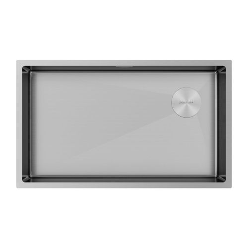 Кухонная мойка Paulmark NEXT-SKEW 74 UNI PM887444-BS 75х45 цвет серый поверхность брашированная