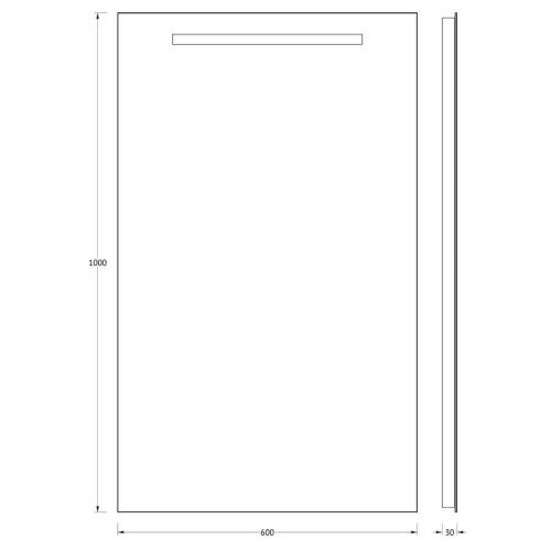Зеркало Evoform Lumline BY 2010 60х100 подвесное - фото 2