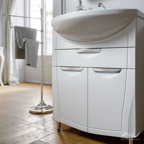Тумба с раковиной Alavann Monaco ALV0983000 70х40 напольная цвет белый - фото 5