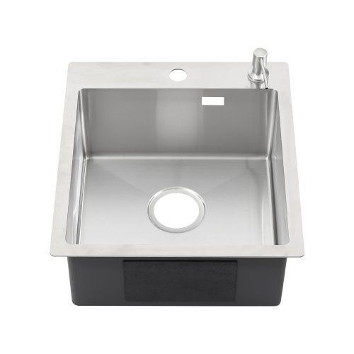 Кухонная мойка Melana ProfLine MLN-R44485HK+дозатор 45х50 цвет серый поверхность матовая - фото 3