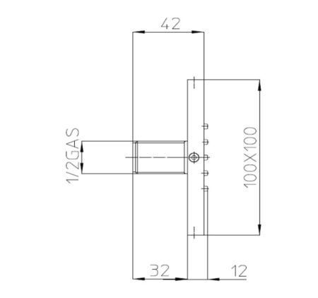 Боковая форсунка Bossini Cubic Flat I00176.073