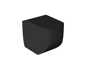 Чаша унитаза приставная Hatria NEXT A0Y3AY02 цвет черный без сиденья безободковая душевой смыв