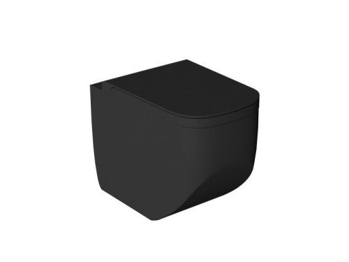 Чаша унитаза приставная Hatria NEXT A0Y3AY02 цвет черный без сиденья безободковая душевой смыв