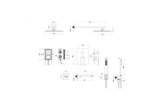 Душевая система Aquatek ЛИРА AQ1473CR встраиваемая в стену цвет хром - фото 3