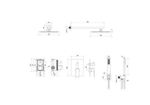 Душевая система Aquatek ЛИРА AQ1472CR встраиваемая в стену цвет хром - фото 3