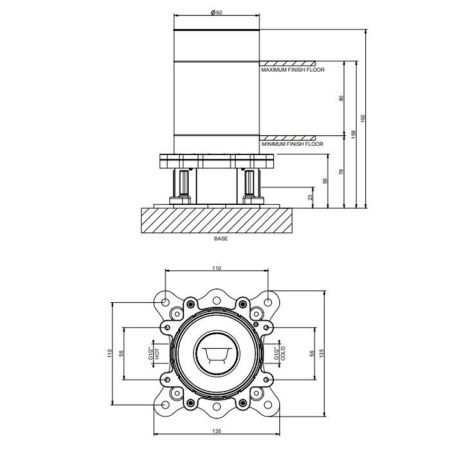 Встраиваемая часть для смесителя Gessi Emporio Via manzoni 38389#031