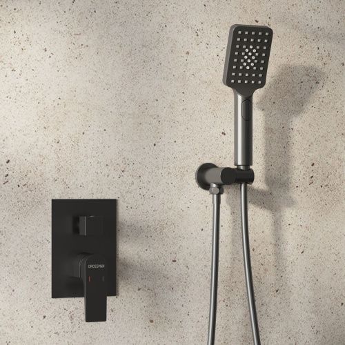 Душевая система Grossman Classic 501.K35.04.420 встраиваемая в стену цвет черный - фото 5