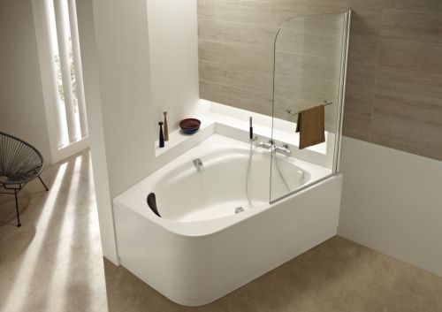 Душевая шторка на ванну Jacob Delafon Odeon Up E4932-GA 80х145 стекло прозрачное профиль хром ориентация универсальная - фото 4