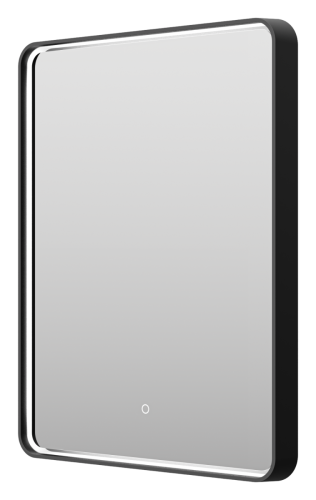 Зеркало с подсветкой Brevita Mercury MER-Rett6-060/80-black 60х80 подвесное - фото 4