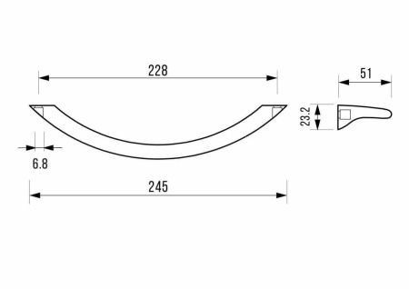 Ручки для чугунных ванн Vinsent Veron VH0015BL