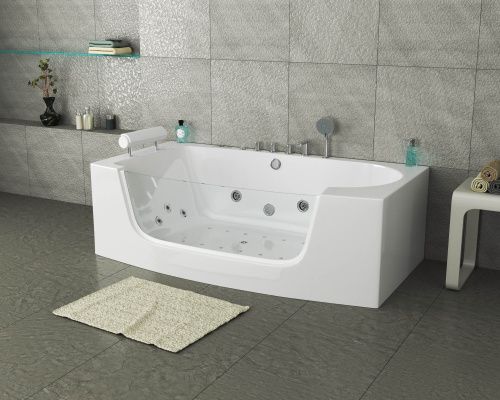 Ванна акриловая Grossman GR-18590 185х90 пристенная прямоугольная с ножками - фото 2