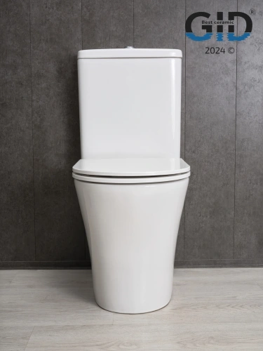 Унитаз напольный с бачком Gid Concavo Tn2124 (62244Y) белый с сиденьем микролифт безободковый - фото 3