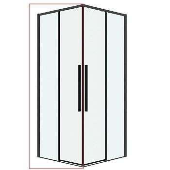 Душевая дверь Grossman Galaxy 1/2.K33.01.10.42.00 100х195 стекло прозрачное профиль графит