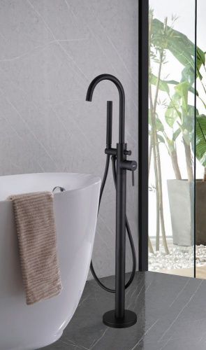 Смеситель Abber Wasser Kreis AF8115BN напольный черный - фото 2