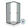 Душевой уголок Niagara Eco _0091432QT 90х90 стекло тонированное профиль черный с поддоном