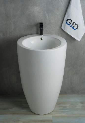 Раковина керамическая Gid Autonomo 81106 50х50 напольная цвет белый 1 отверстие под смеситель - фото 3