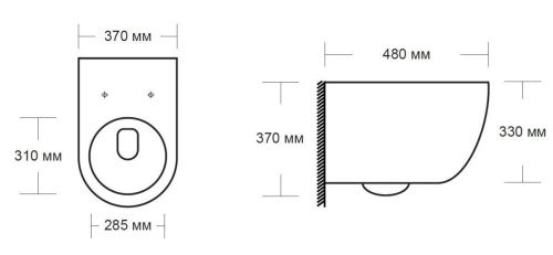 Унитаз подвесной MILLEAU 203 ALBY 203 белый с сиденьем микролифт безободковый смыв воронка-водоворот - фото 2