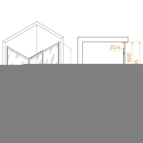 Душевой уголок RGW Passage 410824592-11 120х90 стекло прозрачное профиль хром без поддона - фото 2