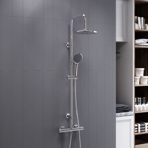 Душевая стойка Dorff Futura D0710400 настенная цвет хром с термостатом - фото 3