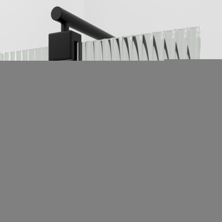 Душевая перегородка Wasserkraft Rur 30W 30W39MB-FL 90х200 стекло рифленое профиль черный