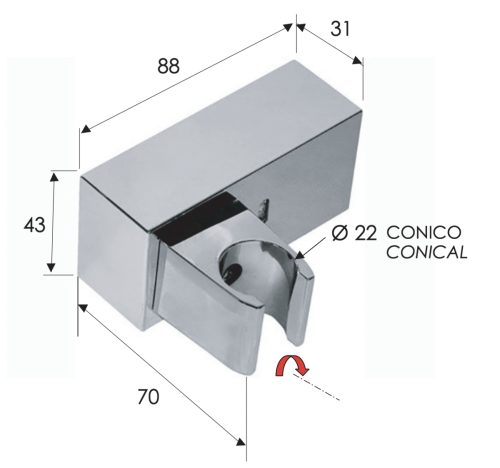 Держатель для душа Remer 339S хром - фото 2