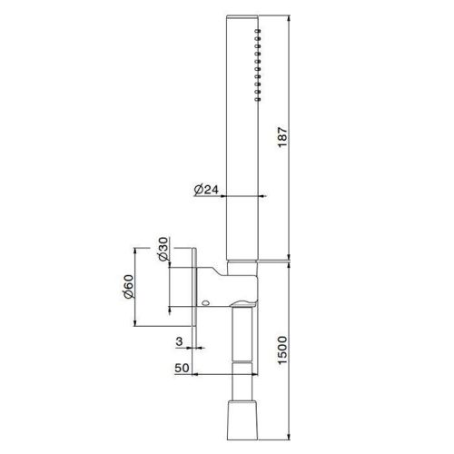 Душевой гарнитур Newform X-Steel 316 829.21.018 настенный хром - фото 2