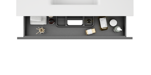 Тумба под раковину Visobath Aqua 73570/73582 100х50 подвесная цвет серый - фото 3