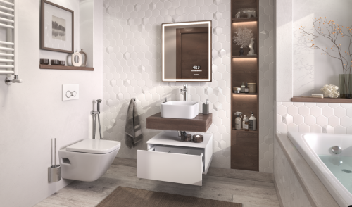 Столешница Velvex UNIT st.UNI.60-628 60х50 подвесная цвет коричневый - фото 5