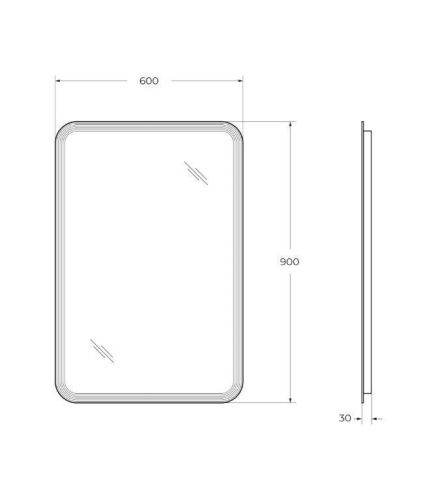 Зеркало с подсветкой Cezares 54354 60х90 подвесное - фото 4