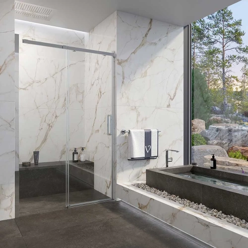 Душевая дверь Veconi Vianno VN71-150-01-19C4 150х195 стекло прозрачное профиль хром