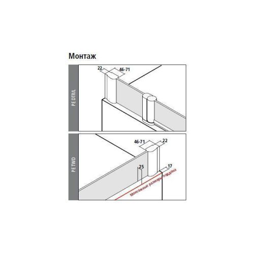 Душевая шторка на ванну Kermi Pega PE DTR 11015.AK черный soft 110х150 стекло прозрачное профиль черный ориентация универсальная - фото 2