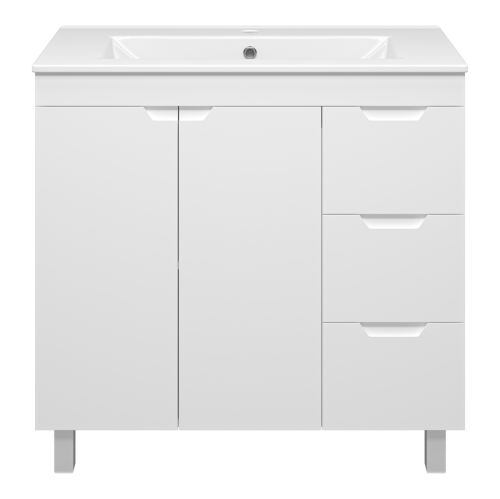 Тумба под раковину Misty Оптима П-Опт-07090-011П3Я 90х50 напольная цвет белый - фото 2
