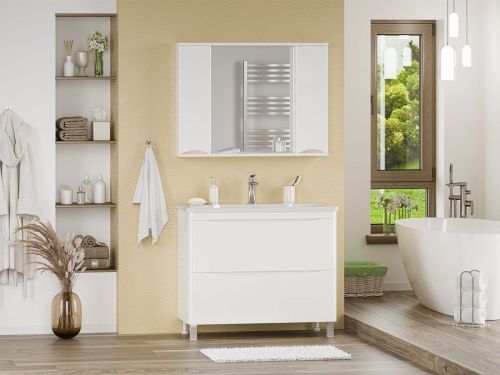 Тумба под раковину Misty Атлантик П-Атл-01100-0112Я 100х40 напольная цвет белый - фото 5