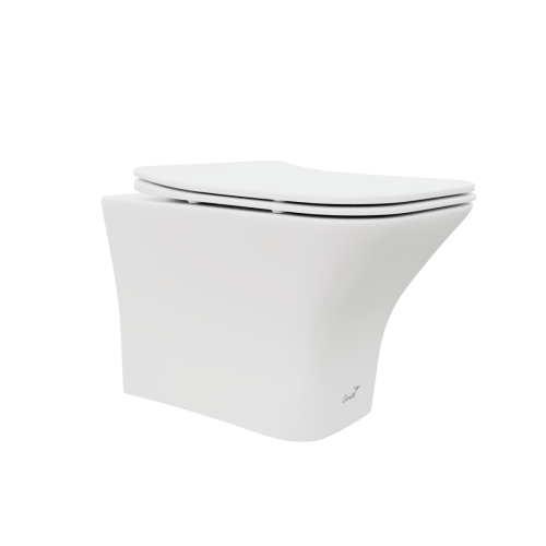 Унитаз подвесной Cerutti SPA CT9242 белый с сиденьем микролифт безободковый каскадный смыв - фото 5