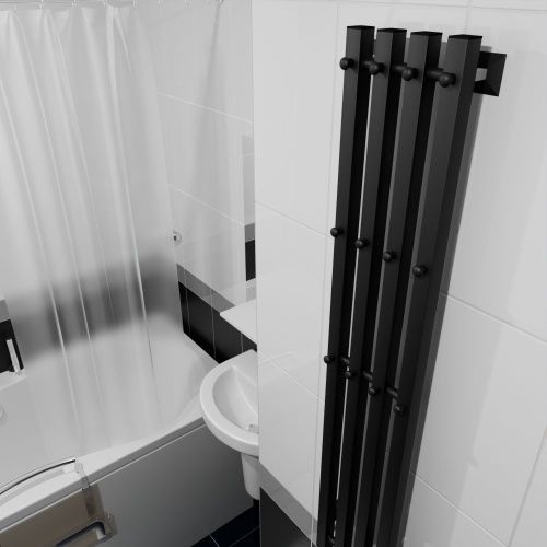 Полотенцесушитель электрический Altasan АргоЛюксПроф АргоЛюксПроф12021ЧМ 20х120 черный - фото 3