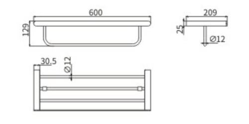 Полотенцедержатель CeramaLux Florenzia 63110 - фото 2