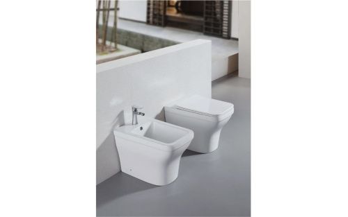 Унитаз приставной Aquatek АМАДЕО AQ1964-00 белый с сиденьем микролифт безободковый душевой смыв - фото 4