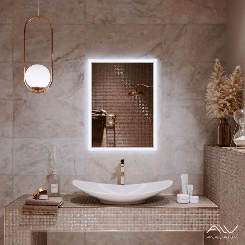 Зеркало с подсветкой Alavann Emma ALV0063001 60х80 подвесное - фото 3