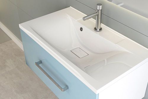 Раковина из искусственного камня Uperwood Elen 291120423 80х40 полувстраиваемая цвет белый - фото 4