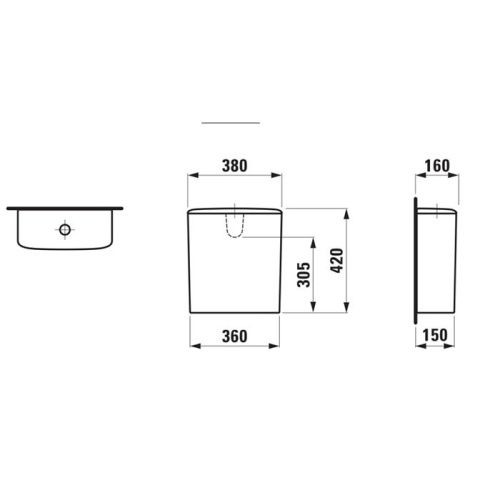 Бачок для унитаза Laufen Palace 8.2870.0.000.000.1 - фото 2