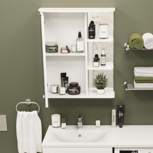 Зеркало-шкаф Onika Карина 205512 60х70 подвесной цвет белый - фото 5