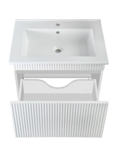 Тумба под раковину Runo Модена 00-00001453 70х50 напольная цвет белый - фото 3