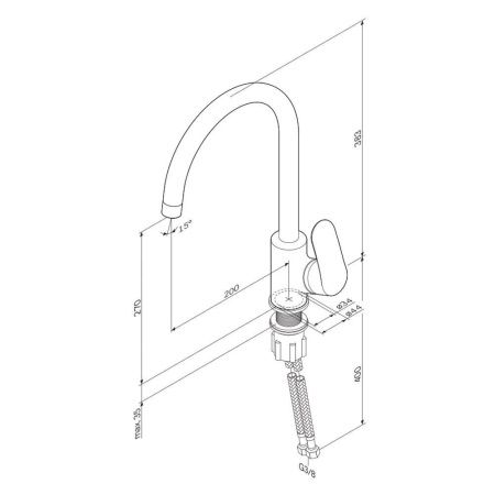 Смеситель для кухни Am.Pm Like F8007133 на мойку белый